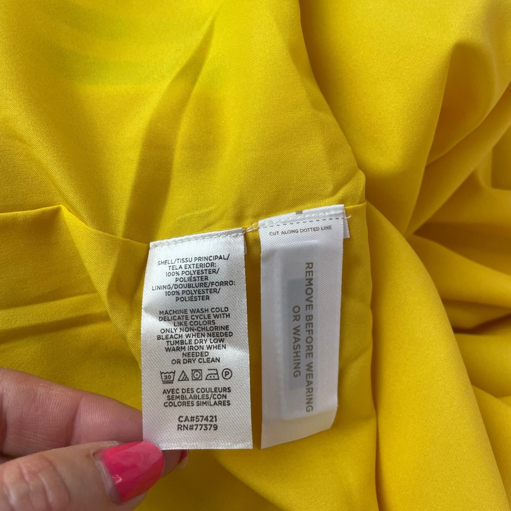 Ann Taylor Petite Yellow Striped Smocked Waist Maxi / Midi Dress SP 538367 NWT - Picture 10 of 11